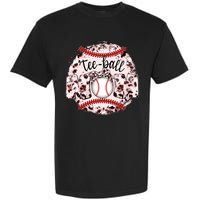 Cute Leopard Print Tee Ball Mom Garment-Dyed Heavyweight T-Shirt