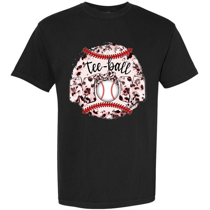Cute Leopard Print Tee Ball Mom Garment-Dyed Heavyweight T-Shirt