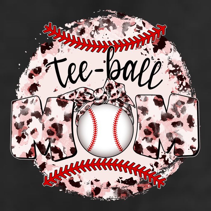 Cute Leopard Print Tee Ball Mom Garment-Dyed Heavyweight T-Shirt