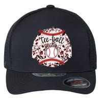 Cute Leopard Print Tee Ball Mom Flexfit Unipanel Trucker Cap