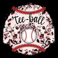 Cute Leopard Print Tee Ball Mom Sweatshirt