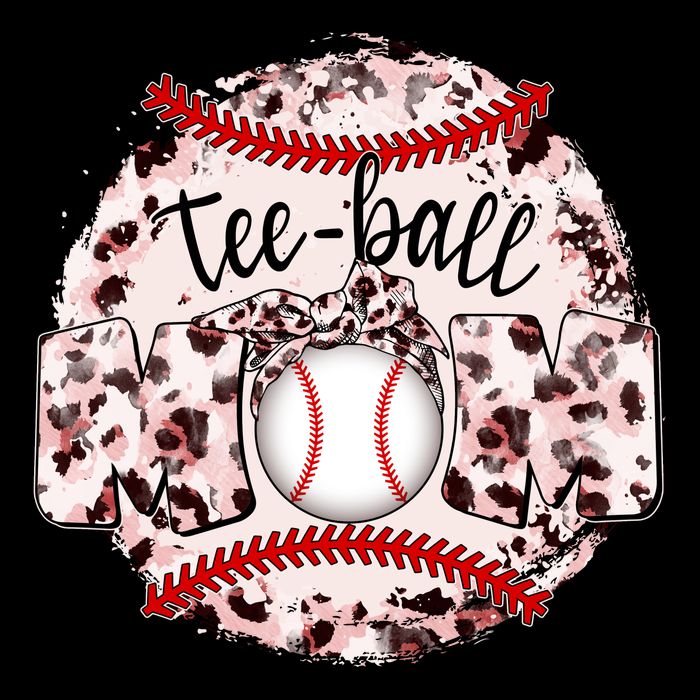 Cute Leopard Print Tee Ball Mom Sweatshirt