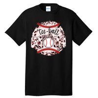 Cute Leopard Print Tee Ball Mom Tall T-Shirt