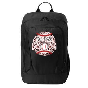 Cute Leopard Print Tee Ball Mom City Backpack