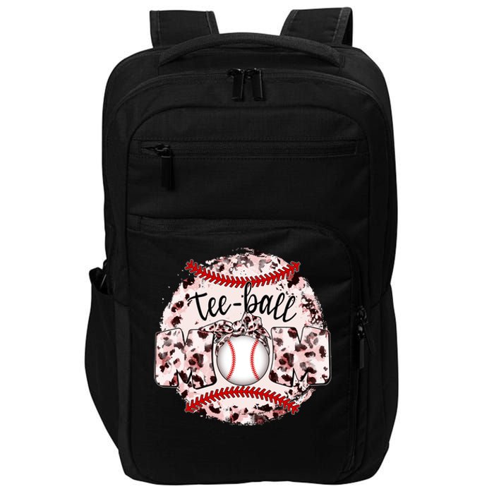 Cute Leopard Print Tee Ball Mom Impact Tech Backpack