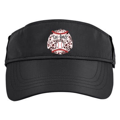Cute Leopard Print Tee Ball Mom Adult Drive Performance Visor