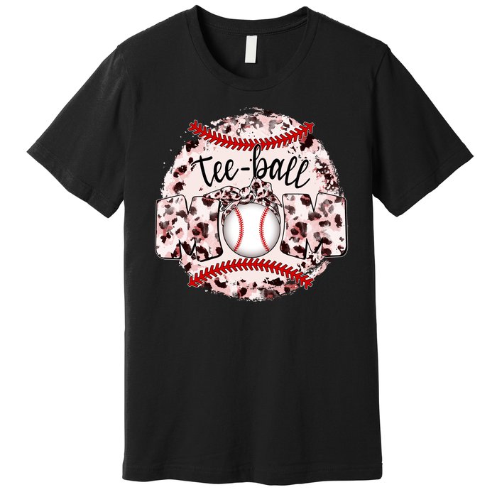 Cute Leopard Print Tee Ball Mom Premium T-Shirt