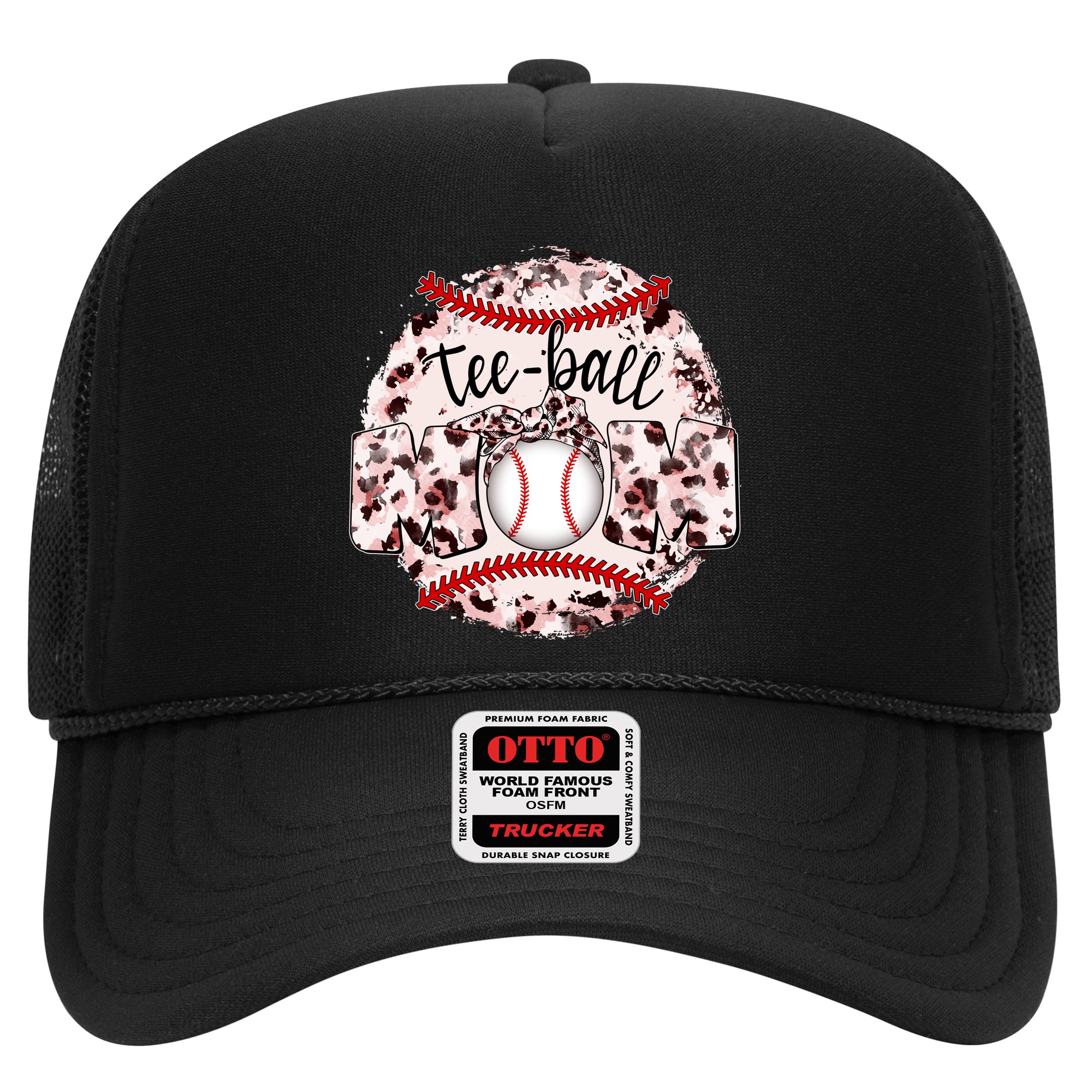 Cute Leopard Print Tee Ball Mom Hat