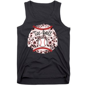 Cute Leopard Print Tee Ball Mom Tank Top