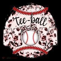 Cute Leopard Print Tee Ball Mom Kids Colorblock Raglan Jersey