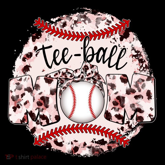 Cute Leopard Print Tee Ball Mom Kids Colorblock Raglan Jersey