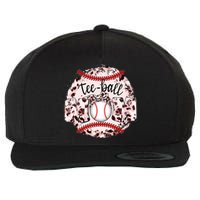 Cute Leopard Print Tee Ball Mom Wool Snapback Cap