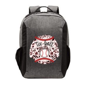 Cute Leopard Print Tee Ball Mom Vector Backpack