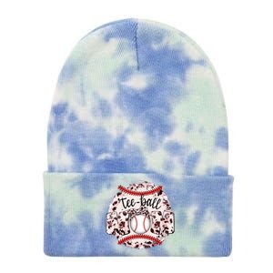 Cute Leopard Print Tee Ball Mom Tie Dye 12in Knit Beanie