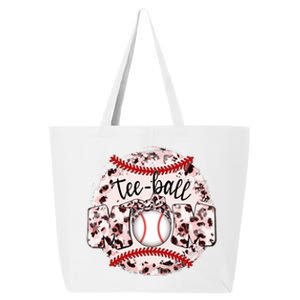 Cute Leopard Print Tee Ball Mom 25L Jumbo Tote