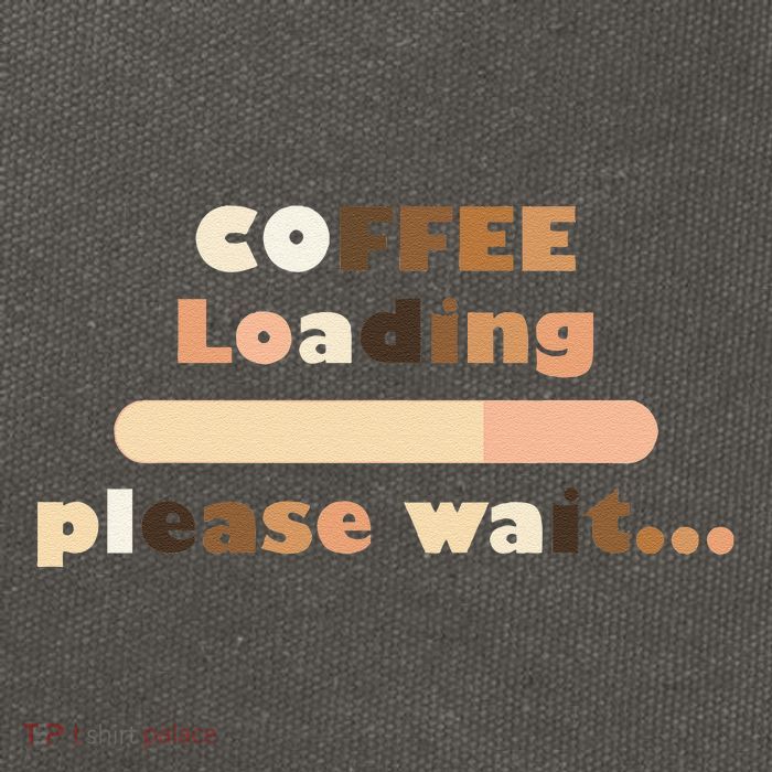 Coffee Loading Please Wait Cotton Canvas Backpack