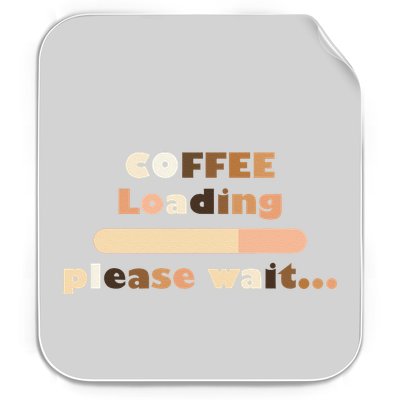 Coffee Loading Please Wait Permanent Decal Sticker