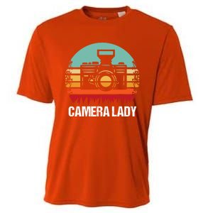 Camera Lady Photographer Gift Cooling Performance Crew T-Shirt