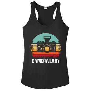 Camera Lady Photographer Gift Ladies PosiCharge Competitor Racerback Tank