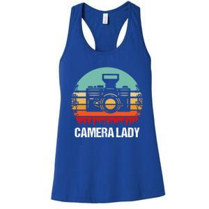 Camera Lady Photographer Gift Women's Racerback Tank