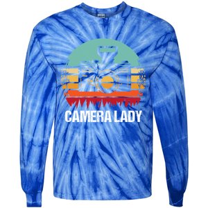 Camera Lady Photographer Gift Tie-Dye Long Sleeve Shirt