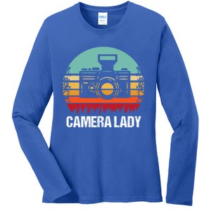 Camera Lady Photographer Gift Ladies Long Sleeve Shirt