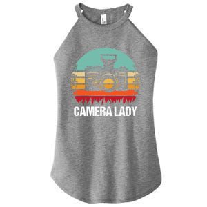 Camera Lady Photographer Gift Women's Perfect Tri Rocker Tank