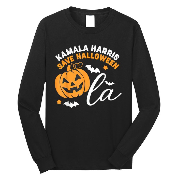 Comma La Pumpkin – Kamala Harris Save Halloween 2024 Long Sleeve Shirt