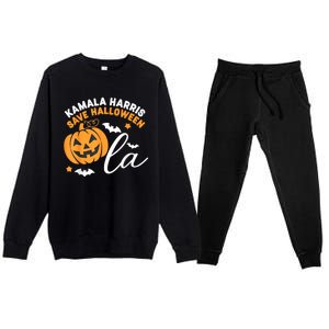 Comma La Pumpkin – Kamala Harris Save Halloween 2024 Premium Crewneck Sweatsuit Set