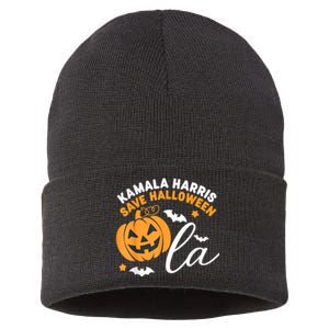 Comma La Pumpkin – Kamala Harris Save Halloween 2024 Sustainable Knit Beanie