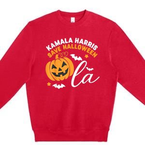 Comma La Pumpkin – Kamala Harris Save Halloween 2024 Premium Crewneck Sweatshirt