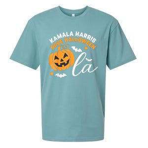 Comma La Pumpkin – Kamala Harris Save Halloween 2024 Sueded Cloud Jersey T-Shirt