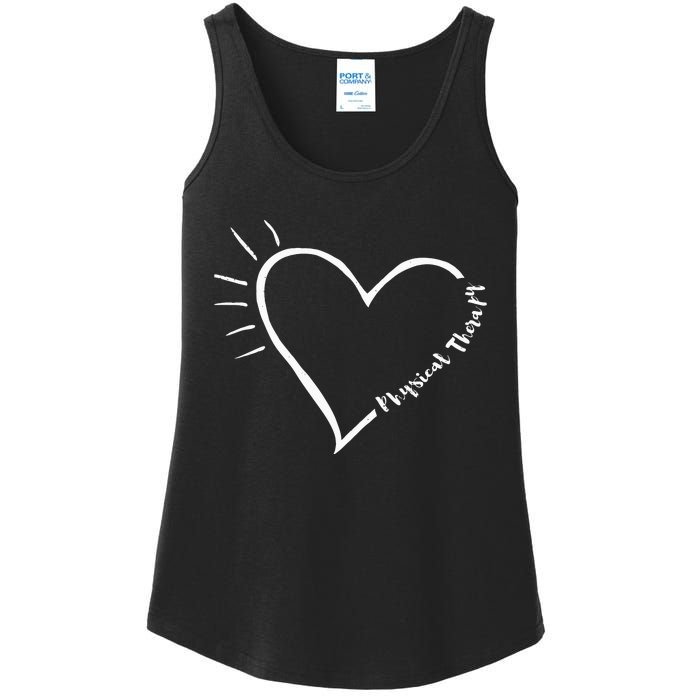 Cute Love Physical Therapy Therapist Gift for PT Ladies Essential Tank