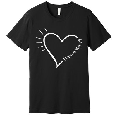 Cute Love Physical Therapy Therapist Gift for PT Premium T-Shirt