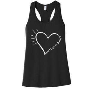 Cute Love Physical Therapy Therapist Gift for PT Women's Racerback Tank