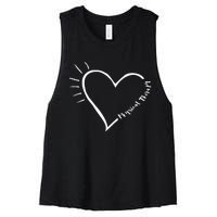 Cute Love Physical Therapy Therapist Gift for PT Women's Racerback Cropped Tank