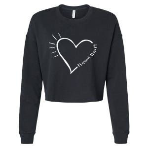 Cute Love Physical Therapy Therapist Gift for PT Cropped Pullover Crew