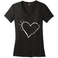 Cute Love Physical Therapy Therapist Gift for PT Women's V-Neck T-Shirt