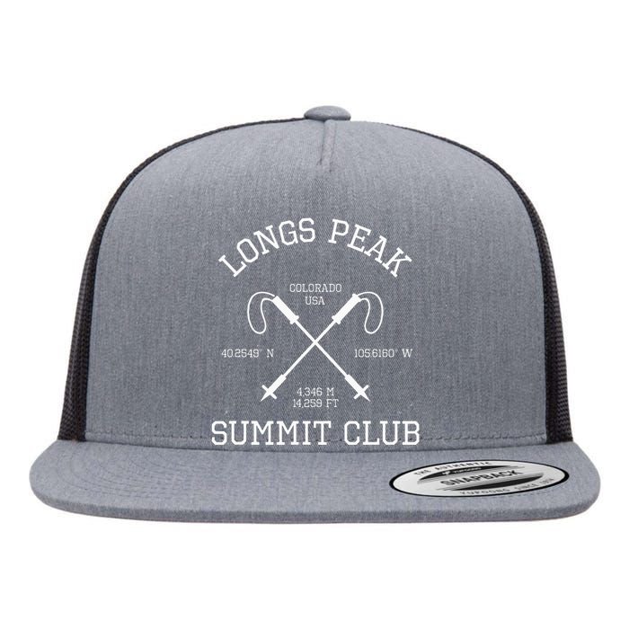 Climbed Longs Peak Summit Club Hike Colorado Usa Flat Bill Trucker Hat