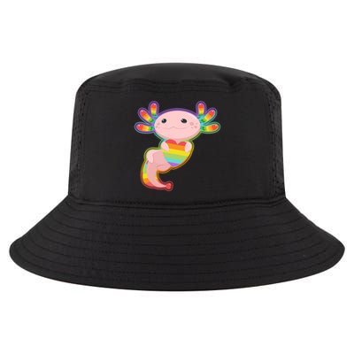 Cute LGBT Pride Axolotl Cool Comfort Performance Bucket Hat
