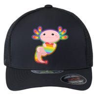 Cute LGBT Pride Axolotl Flexfit Unipanel Trucker Cap
