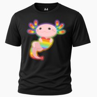 Cute LGBT Pride Axolotl Cooling Performance Crew T-Shirt