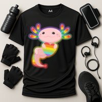 Cute LGBT Pride Axolotl Cooling Performance Crew T-Shirt