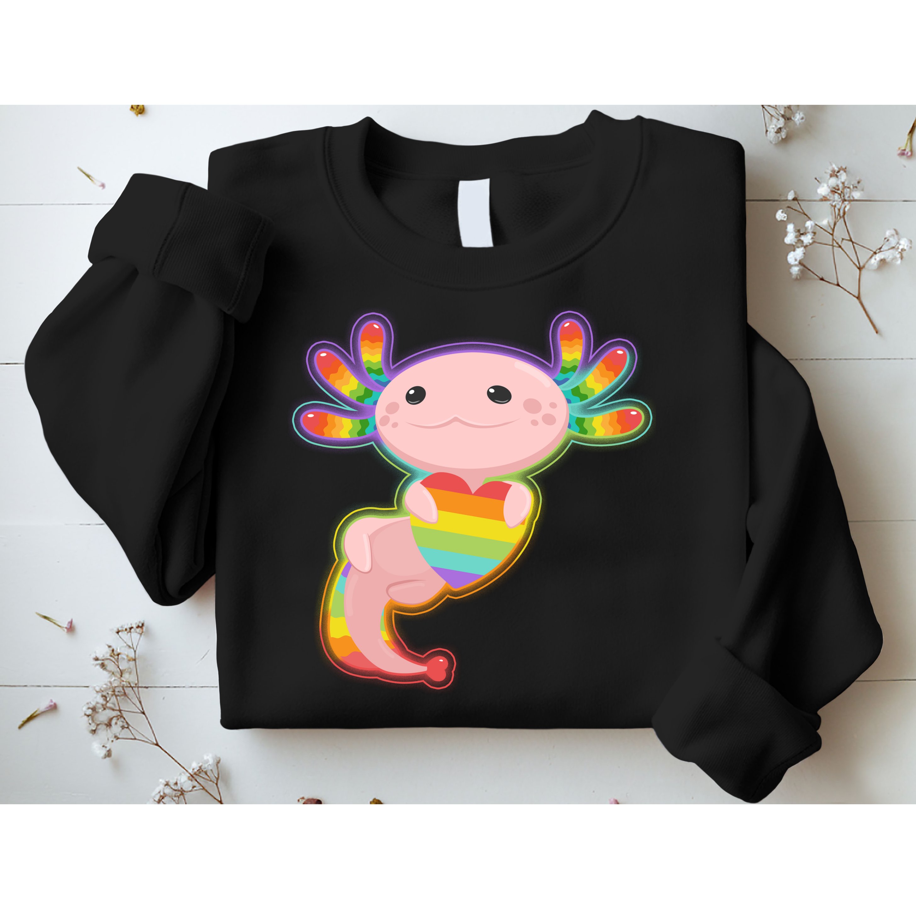 Cute LGBT Pride Axolotl Sweatshirt