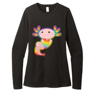 Cute LGBT Pride Axolotl Womens CVC Long Sleeve Shirt