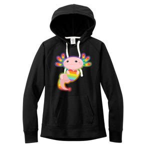 Cute LGBT Pride Axolotl Women's Fleece Hoodie