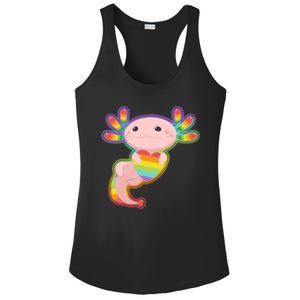 Cute LGBT Pride Axolotl Ladies PosiCharge Competitor Racerback Tank