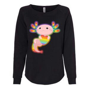 Cute LGBT Pride Axolotl Womens California Wash Sweatshirt