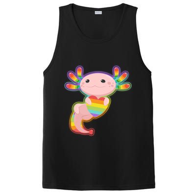 Cute LGBT Pride Axolotl PosiCharge Competitor Tank