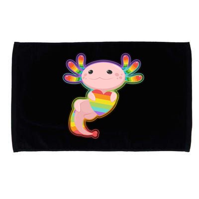 Cute LGBT Pride Axolotl Microfiber Hand Towel